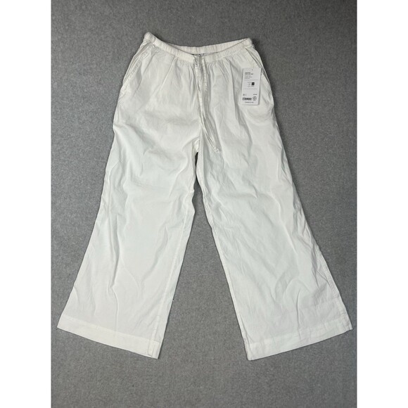 Athleta Paradise Mid Rise Wide Leg Pant For Women,  Size M, Petite White - Picture 3 of 11